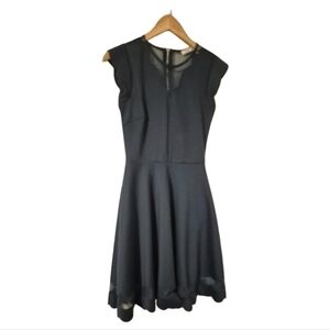 Dex Green A-Line Crew Neck Midi Dress